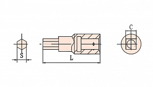 GARWIN INDUSTRIAL GSS-KA09 Головка торцевая, 6-гранная, искробезопасная, 1/4", 9 мм