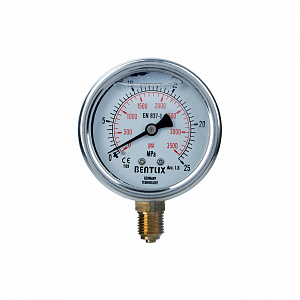 GARWIN PRO A85650-250 Манометр гидравлический 0-250 атм 63 мм G1/4 глицериновый для наборов серии A85