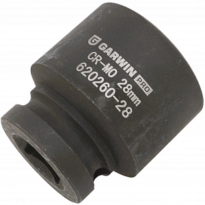 GARWIN PRO 620260-28 Головка, 1/2", 28 мм, торцевая, 6-гранная, ударная