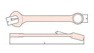 GARWIN INDUSTRIAL GST-OA016 Ключ комбинированный, искробезопасный, 16 мм