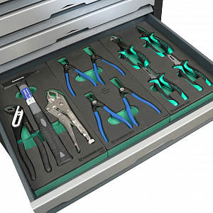 GARWIN PRO S01007-336 Тележка инструментальная 7 полок с комплектом инструмента, 336 пр., серая