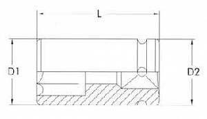 Licota A4221WL Головка, 1/2", 21 мм, торцевая, 12-гранная, ударная, глубокая