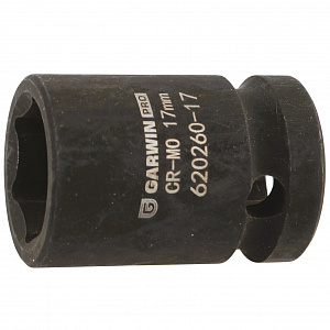 GARWIN PRO 620260-17 Головка, 1/2", 17 мм, торцевая, 6-гранная, ударная