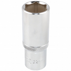 Licota N4022L Головка, 1/2", 22 мм, торцевая, 6-гранная, глубокая