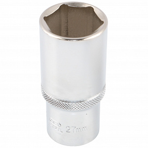 Licota N4027L Головка, 1/2", 27 мм, торцевая, 6-гранная, глубокая