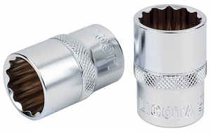 Licota F4015L Головка, 1/2", 15 мм, торцевая, 12-гранная, глубокая