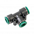 GARWIN PRO 808550-T-12-12-12 Фитинг цанговый Т-тройник 12 мм, с уплотнением, пластм. корпус-4004