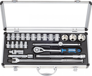 Licota ALM-5002P Набор торцевых головок 1/2" Spline 24пр. 10-32 мм