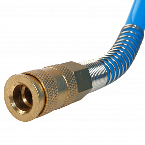 GARWIN PRO 808750-1014-10 Шланг полиуретан (PU) 14*10, витой, 10 м, синий, БРС в комплекте