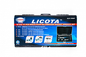 Licota ALK-1006P Набор торцевых головок проходных, привод 6-гр. 19 мм, 17 пр.