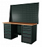 RUNTEC RTI17F-TI5-TI5-P17-P17-7016 Верстак серии Industrial, 1700 мм, фанера, тумба с 5-ю ящиками + тумба с 5-ю ящиками, экран 1000, серый RAL 7016-4004