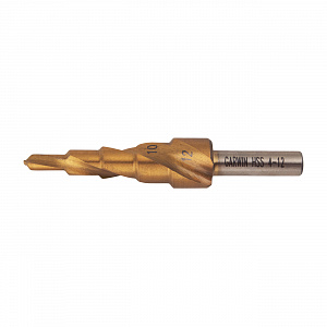 GARWIN INDUSTRIAL 102570-4-12-5 Сверло ступенчатое 4,0-12,0 мм, 5 ступеней, HSS, TiN, со спиральной канавкой