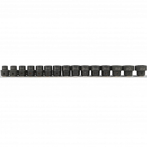 GARWIN INDUSTRIAL 626620-SET15 Набор проходных укороченных ударных головок 1/2" 15 пр. 10-24 мм, 28 мм