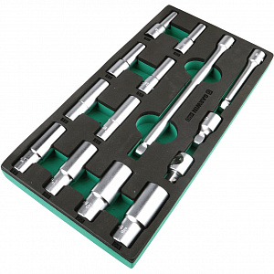 GARWIN PRO 646067 Набор торцевых головок глубоких 1/2" 10-24 мм, 14 пр. в ложементе EVA