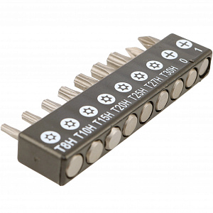 GARWIN PRO 632504 Набор бит 1/4" 25 мм на держателе TORX с отв., PH
