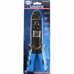 Licota TCP-10353 Клещи для зачистки проводов и обжима клемм 5 функц. 225 мм
