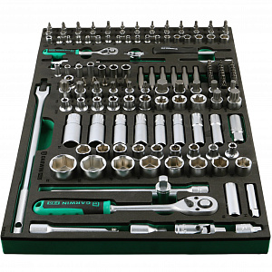 GARWIN PRO 646155 Набор инструментов 1/2" и 1/4" 155 пр. в ложементе EVA