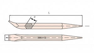 GARWIN INDUSTRIAL GSS-YQB04 Лом заостренный шестигранный искробезопасный 20х500 мм
