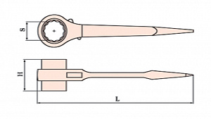 GARWIN INDUSTRIAL GSS-W41 Ключ трещоточный искробезопасный 41 мм