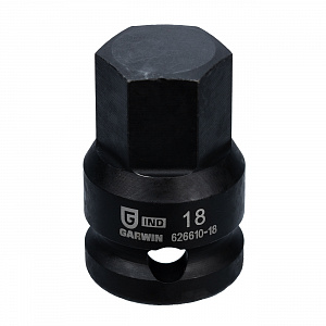 GARWIN INDUSTRIAL 626610-18 Головка торцевая, 1/2", HEX наружный, H18, ударный