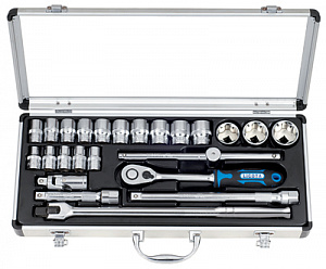 Licota ALM-5002F Набор торцевых головок 1/2" 6-ти гранных 24 пр., 10-32 мм
