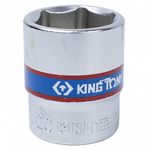 Головка торцевая стандартная шестигранная 3/8", 20 мм KING TONY 333520M