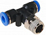 GARWIN PRO 808520-Т-6-18-1 Фитинг цанговый Т-тройник М1/8" 6 мм, с уплотнением, пластм. корпус-4004