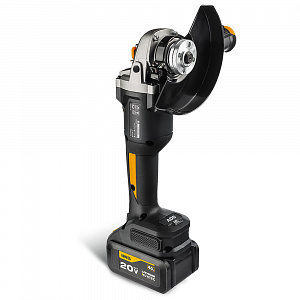 RUNTEC RT-AG900 Шлифмашина угловая аккумуляторная RUNTEC PRO 125 мм, 20В, 2*4Ач, 900Вт