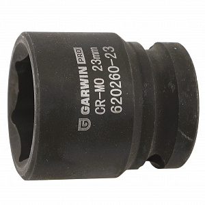 GARWIN PRO 620260-23 Головка, 1/2", 23 мм, торцевая, 6-гранная, ударная