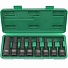 GARWIN PRO 626600-8-12 Набор ударных шестигранников 1/2" HEX 8 пр. 5-19 мм, 78 мм-4004