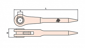 GARWIN INDUSTRIAL GSS-WA19 Ключ трещоточный искробезопасный 19 мм