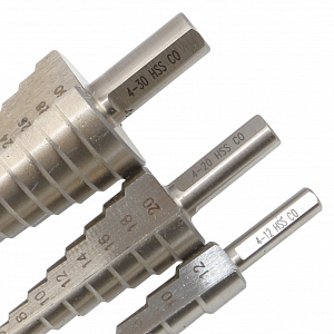 GARWIN INDUSTRIAL 102560-4-12*4-30 Набор ступенчатых сверл 4-12, 4-20, 4-30 мм, HSS-Co5