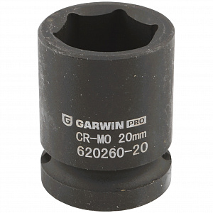 GARWIN PRO 620260-20 Головка, 1/2", 20 мм, торцевая, 6-гранная, ударная
