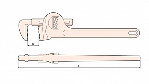 GARWIN INDUSTRIAL GSS-TJ150 Ключ трубный искробезопасный 0-150 мм, 1200 мм