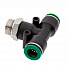 GARWIN PRO 808520-T-10-10-38 Фитинг цанговый Т-тройник М3/8" 10 мм, с уплотнением, пластм. корпус-4004