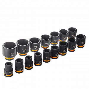 RUNTEC RT-IS2B16 Набор ударных головок RUNTEC 3/4", 17-50 мм, CrMo, 16 предметов
